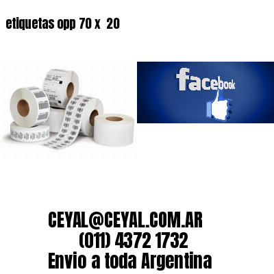etiquetas opp 70 x  20