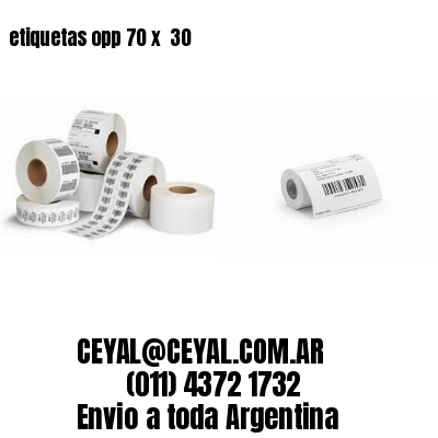 etiquetas opp 70 x  30