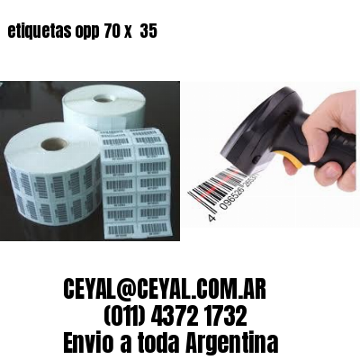 etiquetas opp 70 x  35