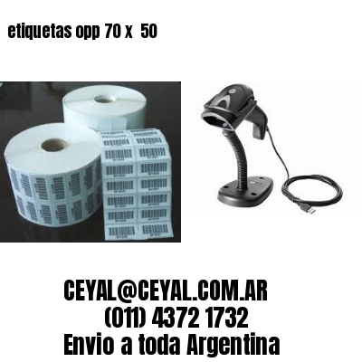etiquetas opp 70 x  50