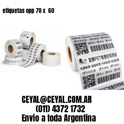 etiquetas opp 70 x  60