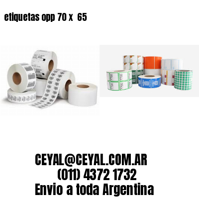 etiquetas opp 70 x  65