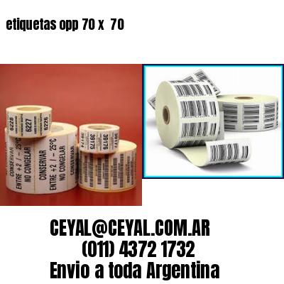 etiquetas opp 70 x  70