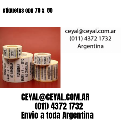 etiquetas opp 70 x  80