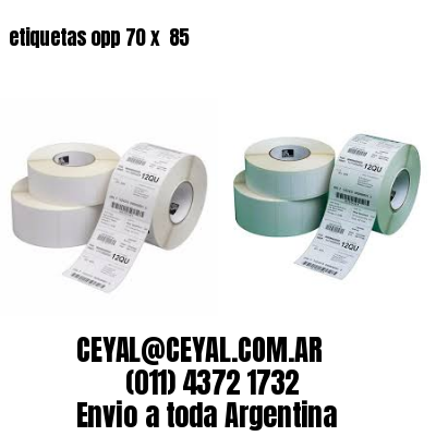 etiquetas opp 70 x  85