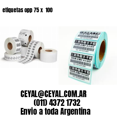 etiquetas opp 75 x  100