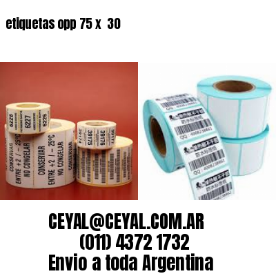 etiquetas opp 75 x  30
