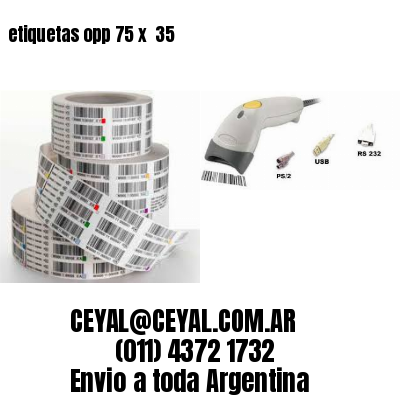 etiquetas opp 75 x  35