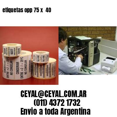 etiquetas opp 75 x  40