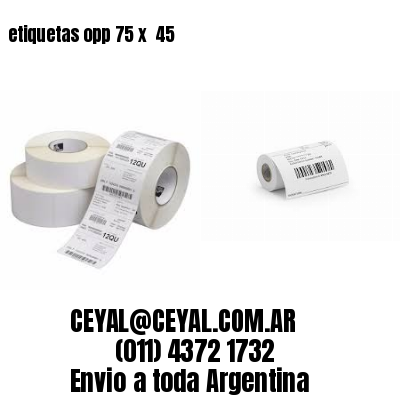etiquetas opp 75 x  45