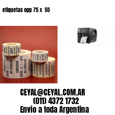 etiquetas opp 75 x  55
