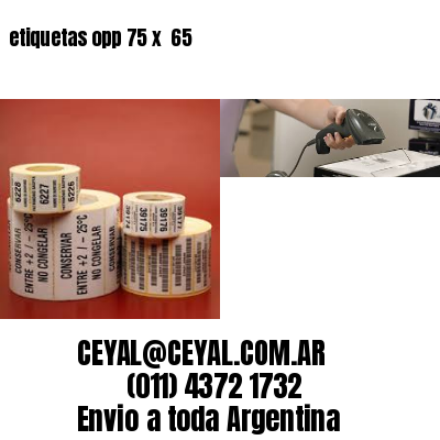 etiquetas opp 75 x  65