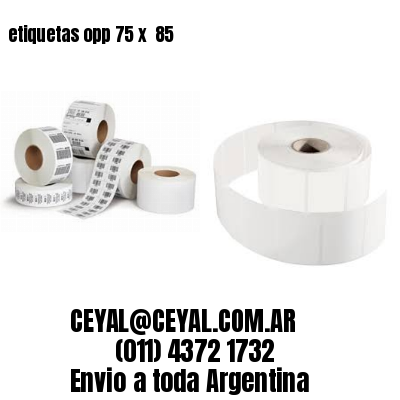 etiquetas opp 75 x  85
