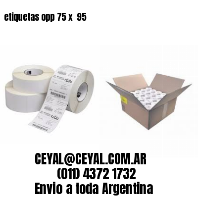 etiquetas opp 75 x  95