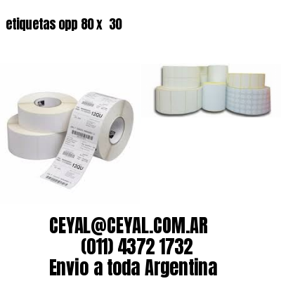etiquetas opp 80 x  30