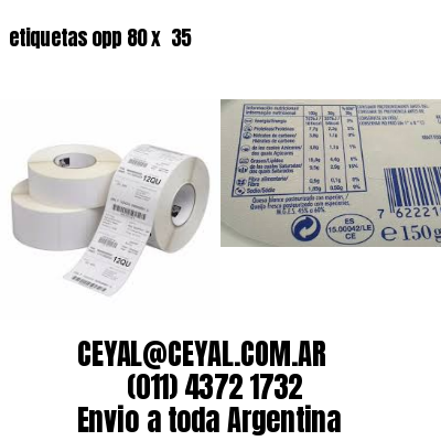 etiquetas opp 80 x  35