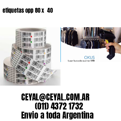 etiquetas opp 80 x  40
