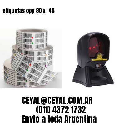 etiquetas opp 80 x  45