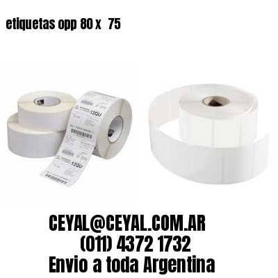etiquetas opp 80 x  75