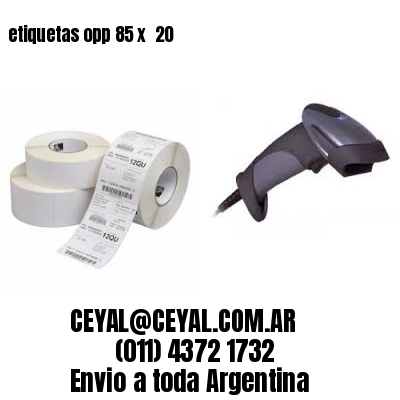 etiquetas opp 85 x  20