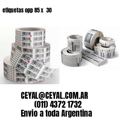 etiquetas opp 85 x  30