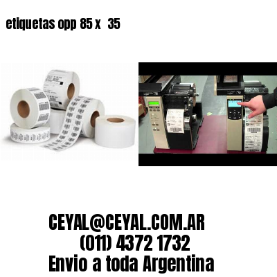 etiquetas opp 85 x  35