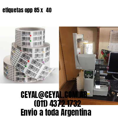 etiquetas opp 85 x  40