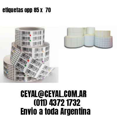 etiquetas opp 85 x  70