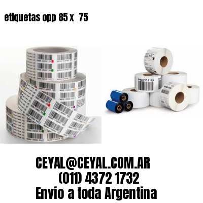 etiquetas opp 85 x  75