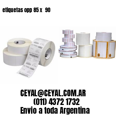 etiquetas opp 85 x  90
