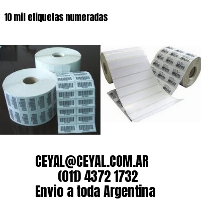10 mil etiquetas numeradas