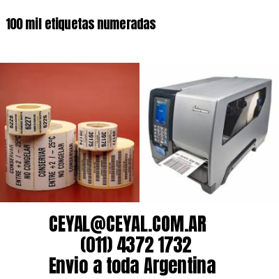 100 mil etiquetas numeradas
