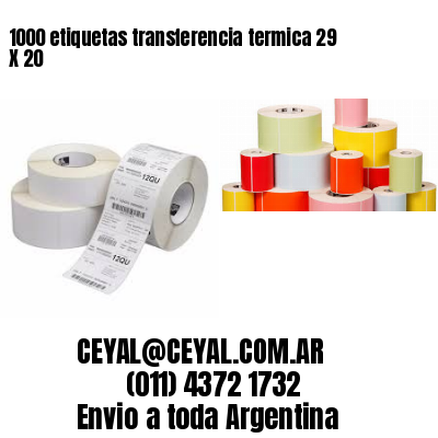 1000 etiquetas transferencia termica 29 X 20