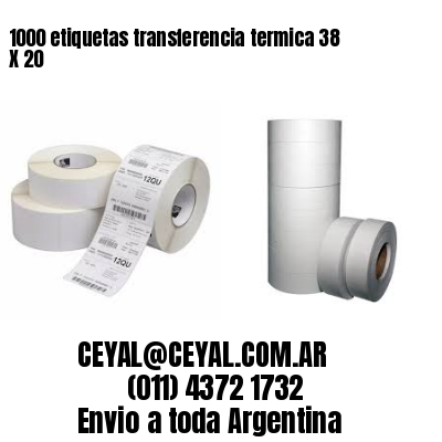 1000 etiquetas transferencia termica 38 X 20