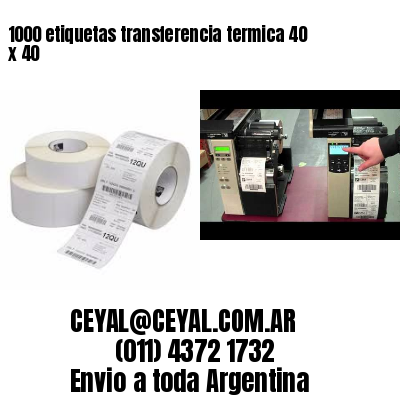 1000 etiquetas transferencia termica 40 x 40