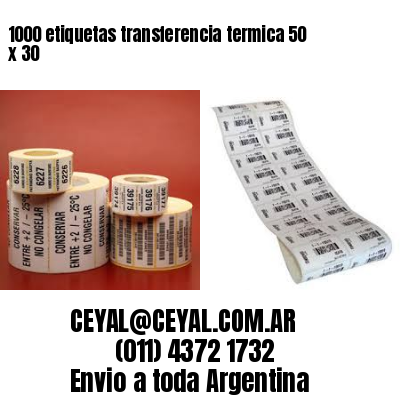 1000 etiquetas transferencia termica 50 x 30