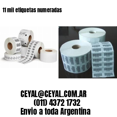 11 mil etiquetas numeradas
