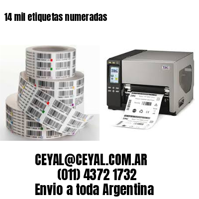 14 mil etiquetas numeradas