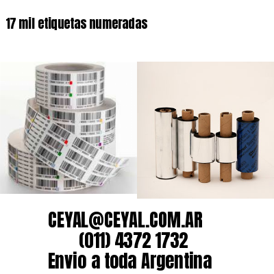 17 mil etiquetas numeradas