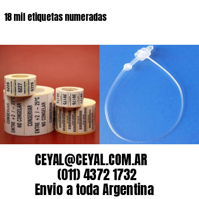 18 mil etiquetas numeradas