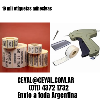 19 mil etiquetas adhesivas