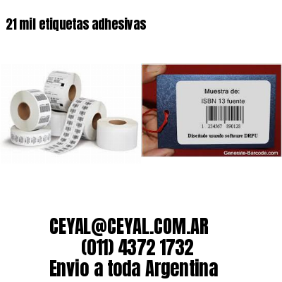 21 mil etiquetas adhesivas