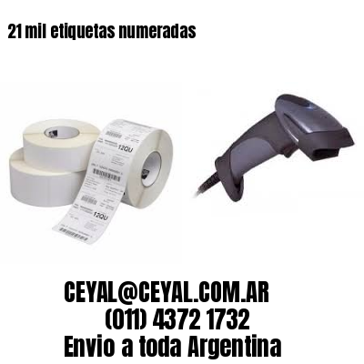 21 mil etiquetas numeradas
