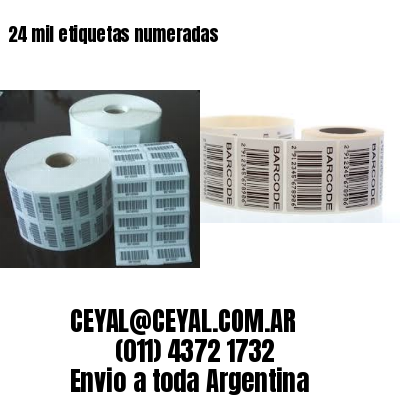 24 mil etiquetas numeradas