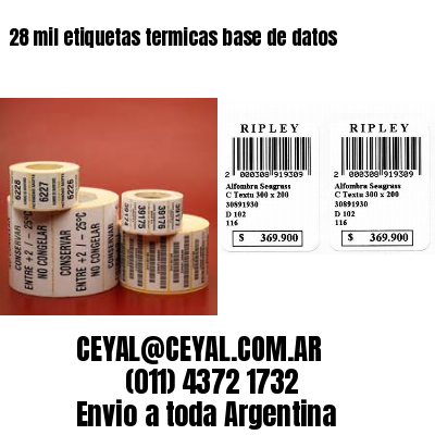 28 mil etiquetas termicas base de datos