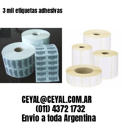 3 mil etiquetas adhesivas