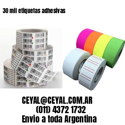 30 mil etiquetas adhesivas