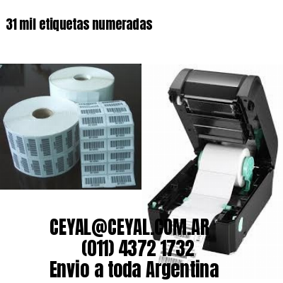 31 mil etiquetas numeradas