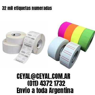 32 mil etiquetas numeradas