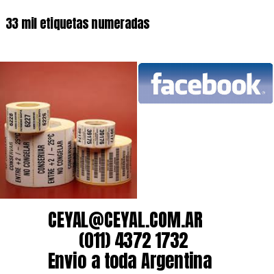 33 mil etiquetas numeradas